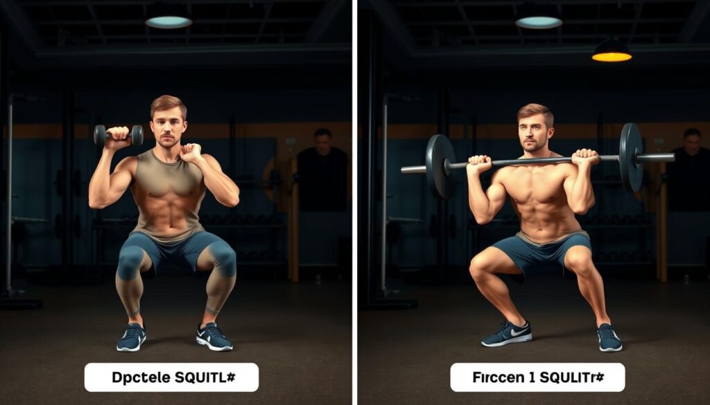 Goblet Squat and Front Squat